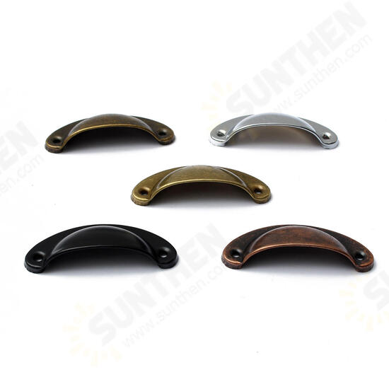 Retro Cupboard Cabinet Drawer Door Pull Handles Home Kitchen Furniture Half Moon Shell Handle