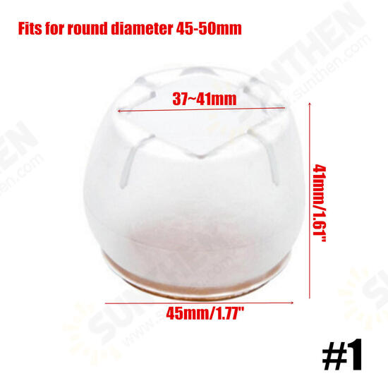 Silicone Square Round Furniture Feet Caps Table Chair Leg Pads Floor Protector Scratchproof