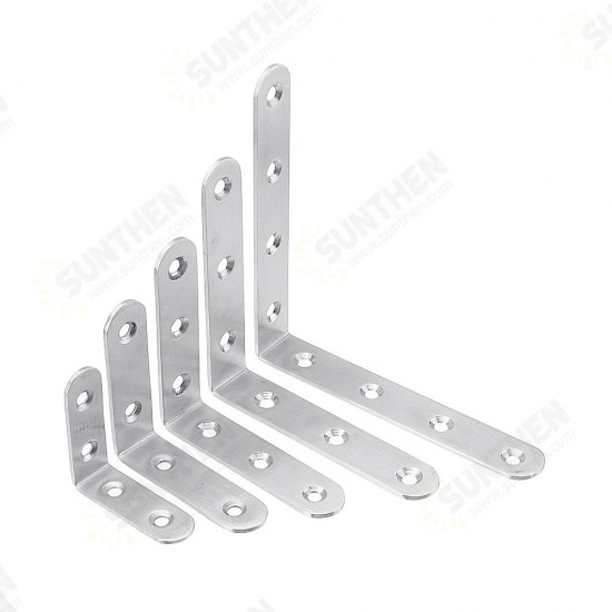 Stainless Steel Corner Braces Joint Code L Shaped Right Angle Bracket Shelf Support For Furniture