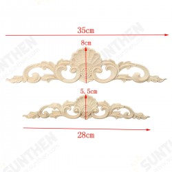 Wood Carved Long Applique Unpainted Flower Door Decoration Wood Carved Long Applique Unpainted Flower Door Decoration