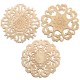 Wood Carved Onlay Applique Unpainted Flower Pattern Furniture Frame Door Decor 15cm