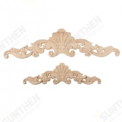 Wood Carving Applique Unpainted Flower Applique Wood Carving Decal 30x8cm 20x5cm Wood Carving Applique Unpainted Flower Applique Wood Carving Decal 30x8cm 20x5cm