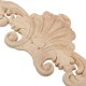 Wood Carving Applique Unpainted Flower Applique Wood Carving Decal 30x8cm 20x5cm