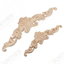 Wood Carving Applique Unpainted Flower Applique Wood Carving Decal 30x8cm 20x5cm Wood Carving Applique Unpainted Flower Applique Wood Carving Decal 30x8cm 20x5cm