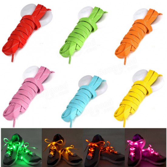 1 Pair Nylon LED Flashing Light Up Glow Shoelace