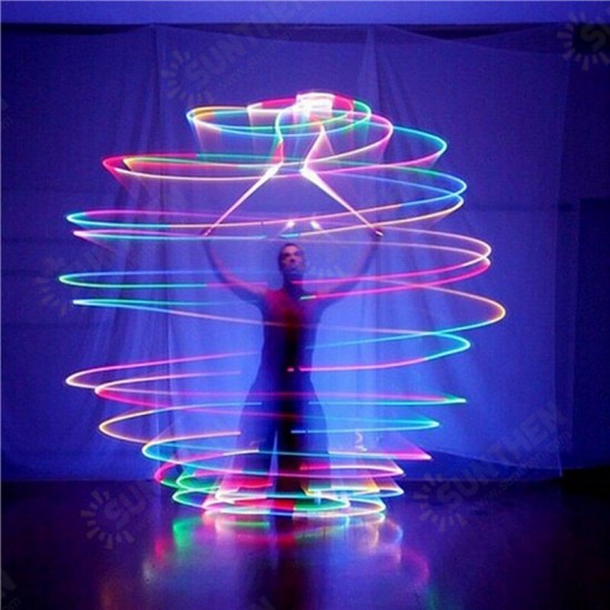 1PC LED 7 Colors Glow POI Thrown Balls Light Up Handball Sports Belly Dance Hand Novelties Toys