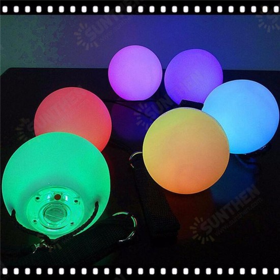 1PC LED 7 Colors Glow POI Thrown Balls Light Up Handball Sports Belly Dance Hand Novelties Toys 1PC LED 7 Colors Glow POI Thrown Balls Light Up Handball Sports Belly Dance Hand Novelties Toys