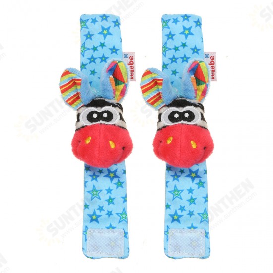 2PCS Baby Multi Style Cute Wrist Rattle Wrist Strap Novelties Toys for Kids Gift 2PCS Baby Multi Style Cute Wrist Rattle Wrist Strap Novelties Toys for Kids Gift