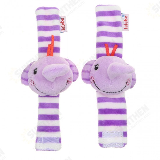 2PCS Baby Multi Style Cute Wrist Rattle Wrist Strap Novelties Toys for Kids Gift