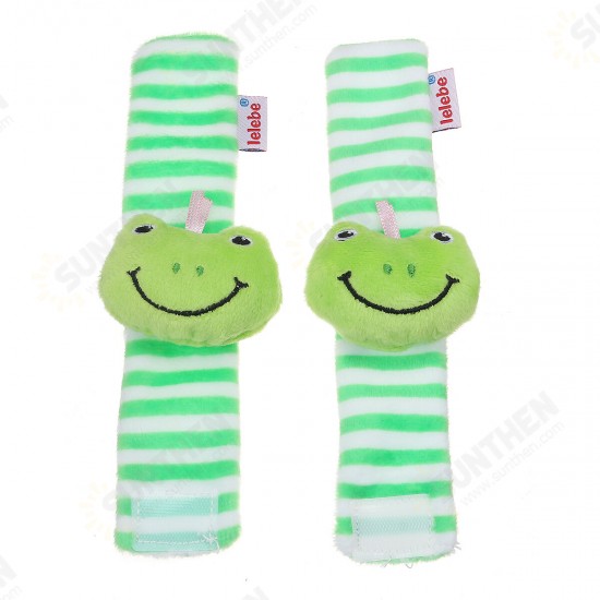 2PCS Baby Multi Style Cute Wrist Rattle Wrist Strap Novelties Toys for Kids Gift