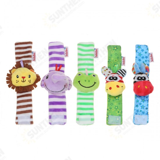 2PCS Baby Multi Style Cute Wrist Rattle Wrist Strap Novelties Toys for Kids Gift