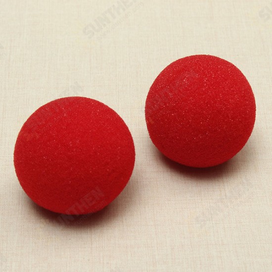 2PCS Close Up Magic Street Trick Soft Sponge Ball Props Clown Nose