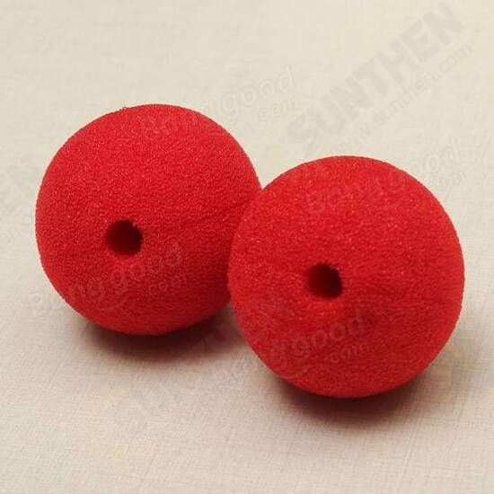 2PCS Close Up Magic Street Trick Soft Sponge Ball Props Clown Nose