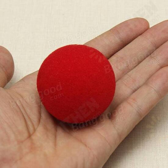 2PCS Close Up Magic Street Trick Soft Sponge Ball Props Clown Nose