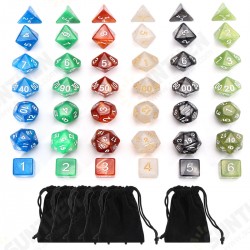 42 Pcs Polyhedral Board RPG MTG Game Dice 6 Sets 4D 6D 8D 10D 12D 20D + 6 Pouch 42 Pcs Polyhedral Board RPG MTG Game Dice 6 Sets 4D 6D 8D 10D 12D 20D + 6 Pouch