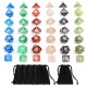 42 Pcs Polyhedral Board RPG MTG Game Dice 6 Sets 4D 6D 8D 10D 12D 20D + 6 Pouch