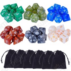 42 Pcs Polyhedral Board RPG MTG Game Dice 6 Sets 4D 6D 8D 10D 12D 20D + 6 Pouch 42 Pcs Polyhedral Board RPG MTG Game Dice 6 Sets 4D 6D 8D 10D 12D 20D + 6 Pouch