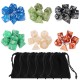 42 Pcs Polyhedral Board RPG MTG Game Dice 6 Sets 4D 6D 8D 10D 12D 20D + 6 Pouch