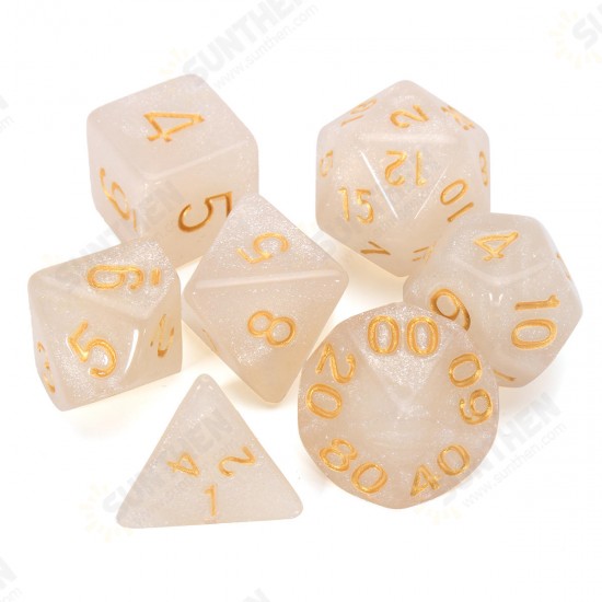 42 Pcs Polyhedral Board RPG MTG Game Dice 6 Sets 4D 6D 8D 10D 12D 20D + 6 Pouch