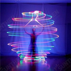 5PCS Pro LED Multicolored Glow POI Thrown Balls Light Up For Belly Dance Hand Props