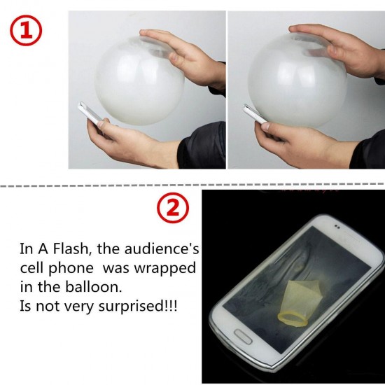 5Pcs Close Up Magic Street Trick Mobile Into Balloon Penetration In A Flash Party Fool's Day Props Toys