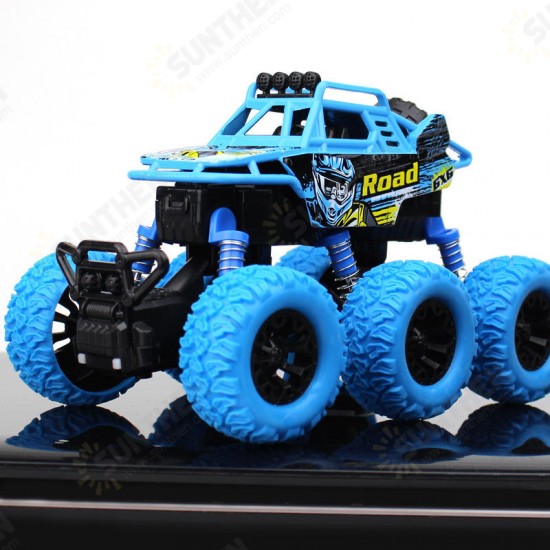 6 Bigfoot Wheel Pull Back Climbing Car Model Shockproof Car Sound Light Version Novelties Toys With