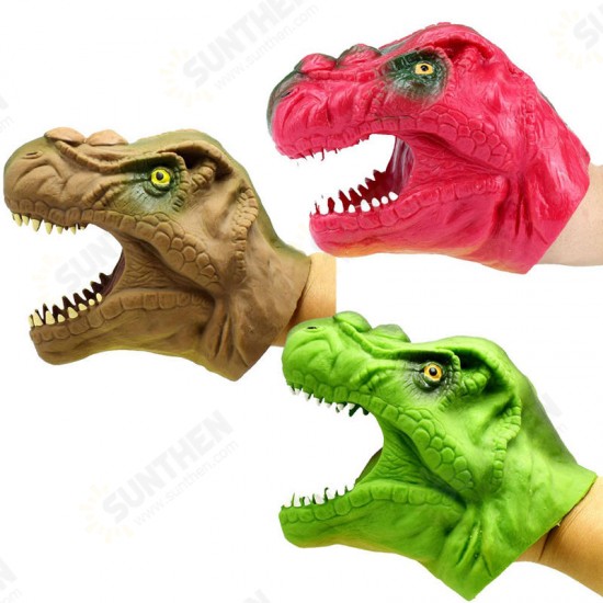 8CM TPR Plastic Dinosaur Hand Puppet Toy Novelties Toys Wearable Animal Toys