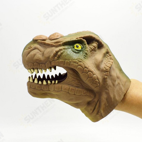 8CM TPR Plastic Dinosaur Hand Puppet Toy Novelties Toys Wearable Animal Toys