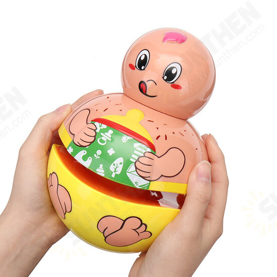 Christmas Cute Luminous Tumbler Doll Projection With Music Baby Toys For Kids Children Gift