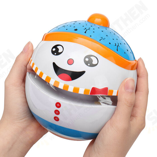 Christmas Cute Luminous Tumbler Doll Projection With Music Baby Toys For Kids Children Gift