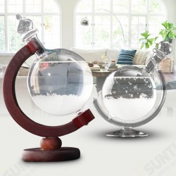 Christmas Gift Weather Forecast Crystal Bottle Globe Storm Home Desk Decor Wood Glass Base Novelties Toys Christmas Gift Weather Forecast Crystal Bottle Globe Storm Home Desk Decor Wood Glass Base Novelties Toys