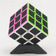 Classic Magic Cube Toys 3x3x3 PVC Sticker Block Puzzle Speed Cube Fibre Carbon