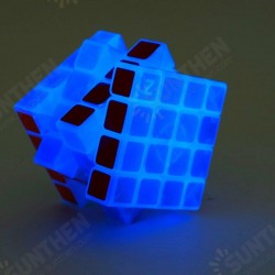 Classic Magic Cube Toys 4x4x4 PVC Sticker Block Puzzle Speed Cube Dark Luminous