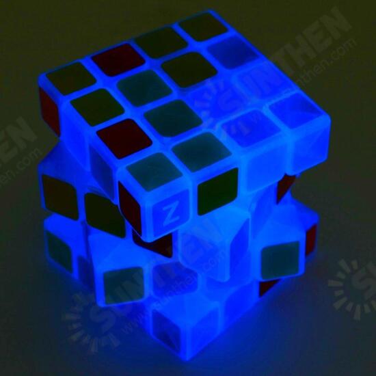 Classic Magic Cube Toys 4x4x4 PVC Sticker Block Puzzle Speed Cube Dark Luminous