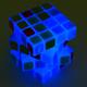 Classic Magic Cube Toys 4x4x4 PVC Sticker Block Puzzle Speed Cube Dark Luminous