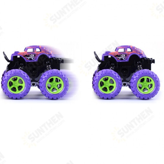 Classic Pull Back Big Foot Wheel Drive Car 9cm Rotatable Friction Power Shockproof Inertial Blocks Toys