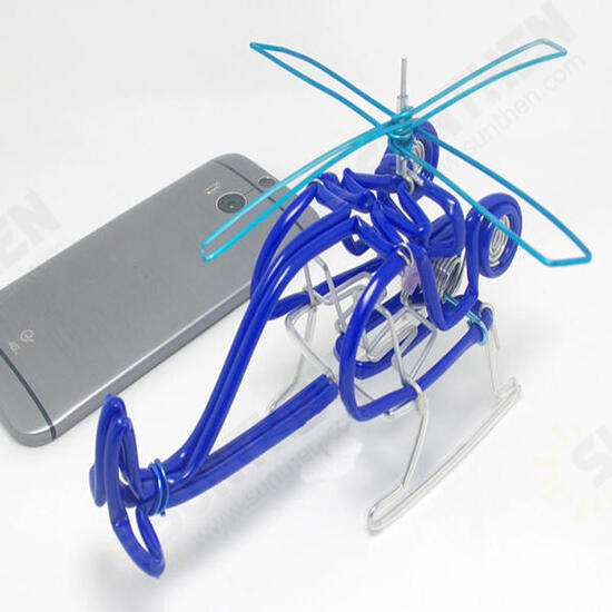 Creative Hand-made Helicopter Toy Model Plane Kids Gift Decor Collection Multi-colors Creative Hand-made Helicopter Toy Model Plane Kids Gift Decor Collection Multi-colors