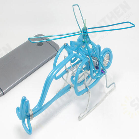 Creative Hand-made Helicopter Toy Model Plane Kids Gift Decor Collection Multi-colors Creative Hand-made Helicopter Toy Model Plane Kids Gift Decor Collection Multi-colors