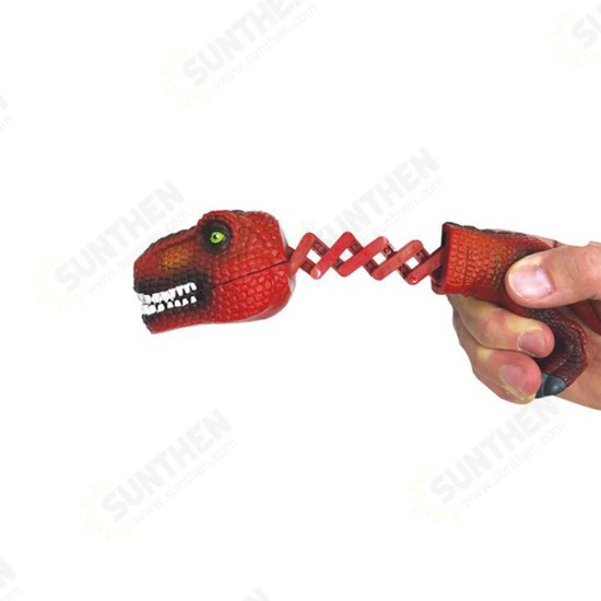 Dinosaur Shark Pecker Telescopic Spring Manipulator Clip Creative Decompression Tricky Toy