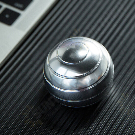 Fidget Toys Metal Gyro Desktop Ball Rotary Gyro Aluminum Alloy Round Metal Decompression Toy