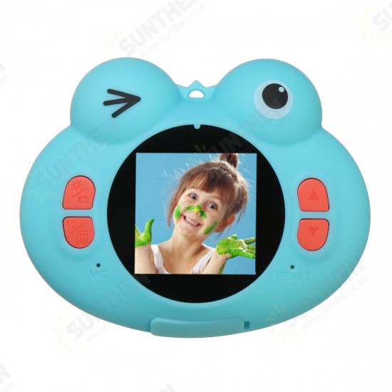 H312 Children Camera Cute Frog Animal 1.54 inch HD Screen Wide Angle 120° With Board Game Novelties Toys