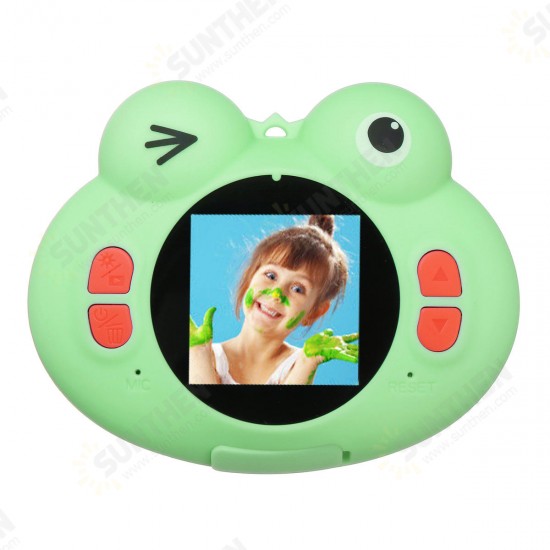 H312 Children Camera Cute Frog Animal 1.54 inch HD Screen Wide Angle 120° With Board Game Novelties Toys