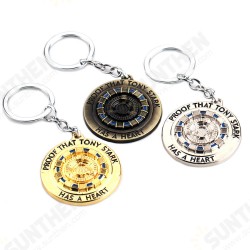 Iron Tony MK1 Reactor Keychain Necklace Energy Block Core Alloy Pendant Movie Peripheral Toys Iron Tony MK1 Reactor Keychain Necklace Energy Block Core Alloy Pendant Movie Peripheral Toys
