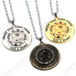 Iron Tony MK1 Reactor Keychain Necklace Energy Block Core Alloy Pendant Movie Peripheral Toys Iron Tony MK1 Reactor Keychain Necklace Energy Block Core Alloy Pendant Movie Peripheral Toys