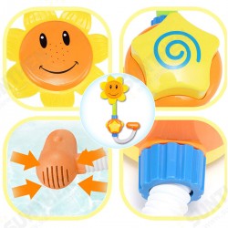 Kids Interactive Baby Bath Toy Sunflower Elephant Pattern Showering Novelties Toys