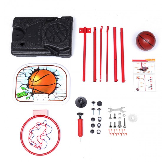 Liftable Tire Iron Frame Basketball Stand Children's Outdoor Indoor Sports Shooting Frame Toys