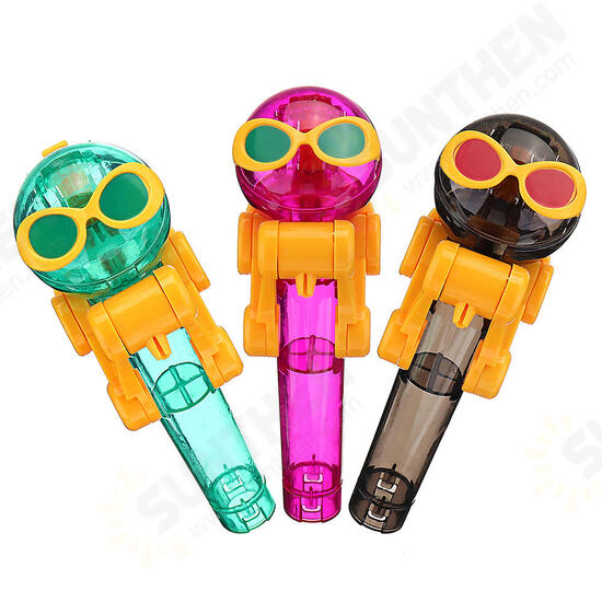 Lollipop Robot Candy Man Storage Holder Cover Creative Novelties Toys 8*8*2CM Pink Grey Green