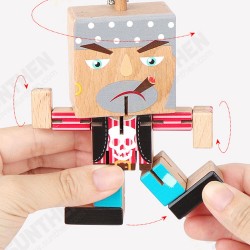 Mini Multi-function Puzzle Wooden Variety Pirate's Novelties Cube Toys for Gift