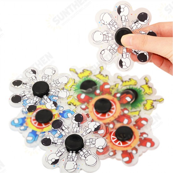 Multi-color Cartoon Whirling Fingertip Gyro Relief Stress Fidget Hand Spinner Anime Dynamic Novelties Toy for Children Gift