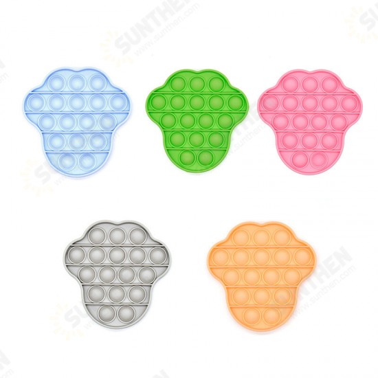 New Multi-shape Random Color Silicone Popits Fidget Push Bubble Parent-child Interaction Desktop Games Stress Reliever Fidget Toy for Children Family Games